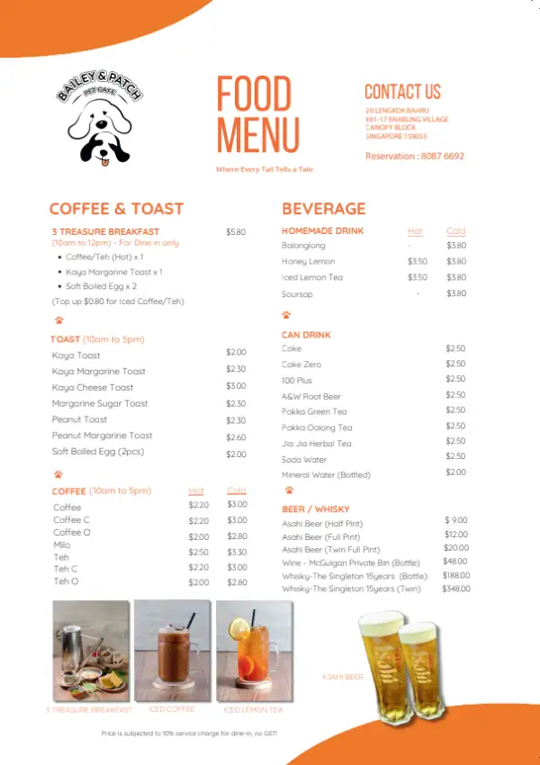 Menu Page 1